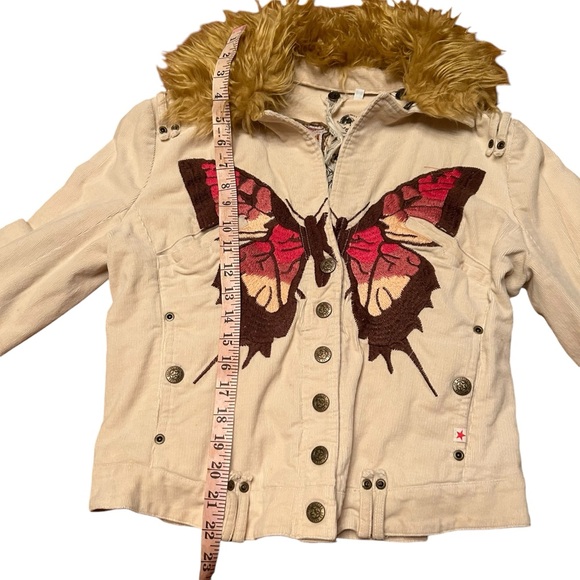 Johnny Was Vintage Cargo Cordorouy Jacket With Butterfly embroidery - Picture 12 of 13